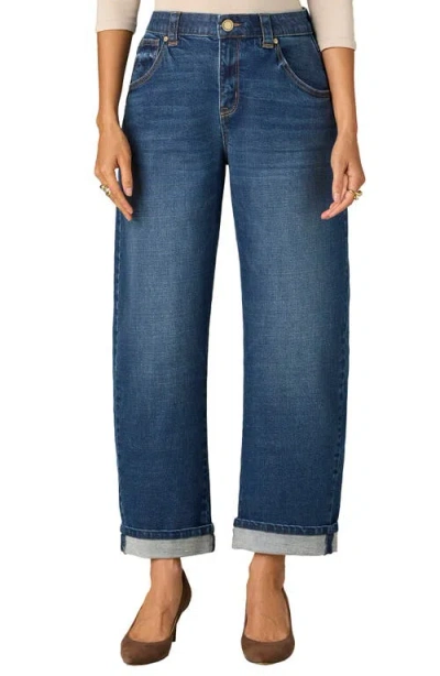 Wit & Wisdom High Waist Straight Leg Jeans In Blue