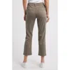 Wit & Wisdom High Waist Straight Leg Stretch Twill Pants In Brindle Olive