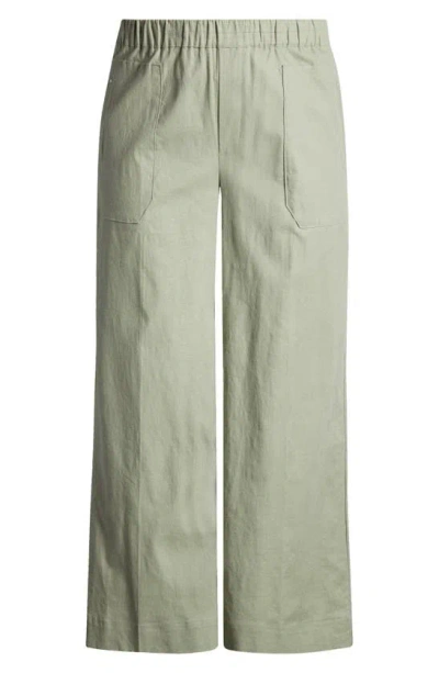 Wit & Wisdom High Waist Stretch Linen Blend Pants In Pistachio