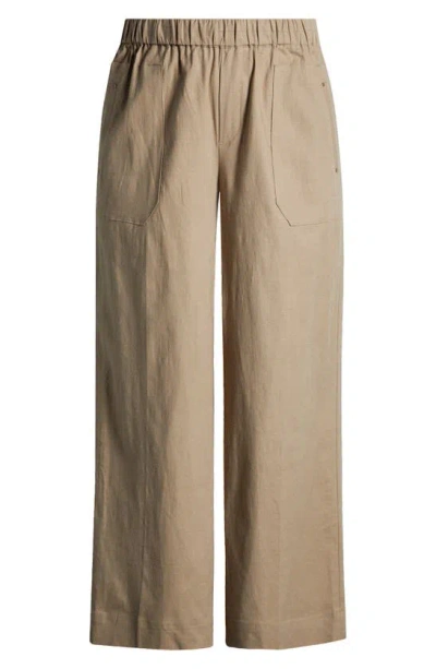 Wit & Wisdom High Waist Stretch Linen Blend Pants In Portobello