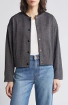Wit & Wisdom Knit Bomber Jacket In Black/white