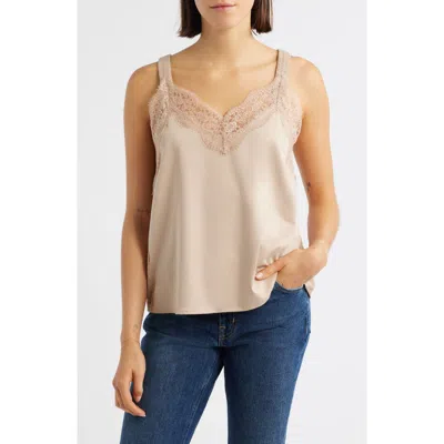 Wit & Wisdom Lace Detail Camisole In Brown