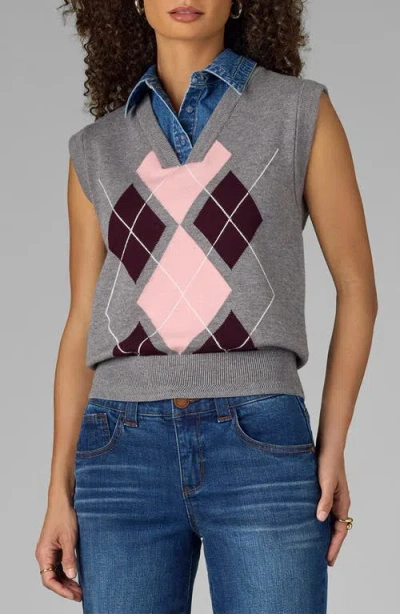 Wit & Wisdom Layered Look Sweater Vest In Gray