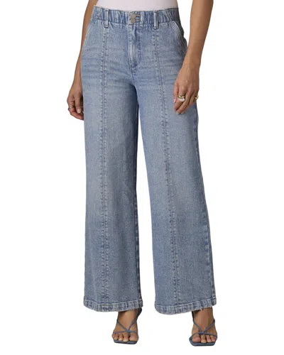 Wit & Wisdom Light Blue Artisanal Emma Skyrise Wide Leg Jean In Animal Print