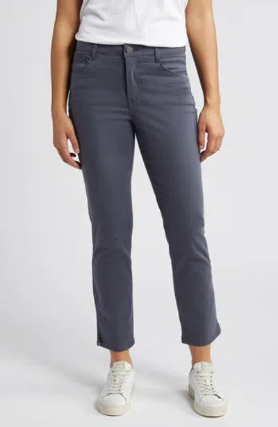 Wit & Wisdom Logan 'ab'solution High Waist Ankle Slim Straight Leg Pants In Shdw Shado