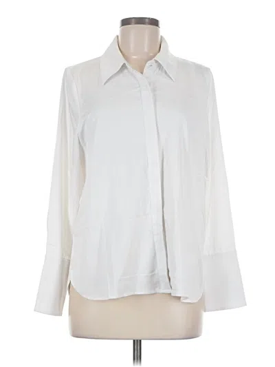 Pre-owned Wit & Wisdom Long Sleeve Blouse In Ivory