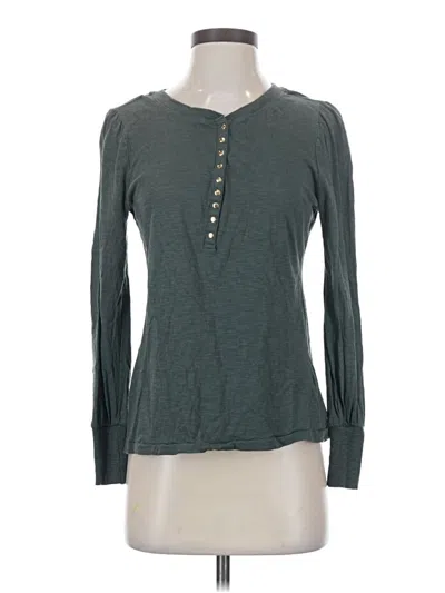 Pre-owned Wit & Wisdom Long Sleeve Henley Shirt In Gray