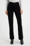 Wit & Wisdom Madison 'ab'solution High Waist Bootcut Corduroy Pants In Black