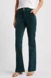 Wit & Wisdom Madison 'ab'solution High Waist Bootcut Corduroy Pants In Dusty Spruce