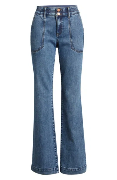 Wit & Wisdom Madison High Waist Bootcut Utility Jeans In Blue