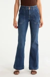 Wit & Wisdom Madison High Waist Utility Pocket Bootcut Jeans In Blue
