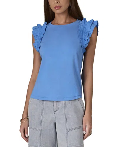 Wit & Wisdom Mixed Media Knit Top In Animal Print