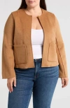 Wit & Wisdom Open Front Crop Jacket In Candy Yam