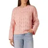 Wit & Wisdom Open Stitch Pullover Sweater In Pink