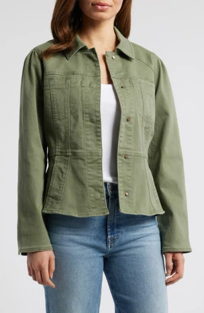 Wit & Wisdom Peplum Jacket In Lily Pad