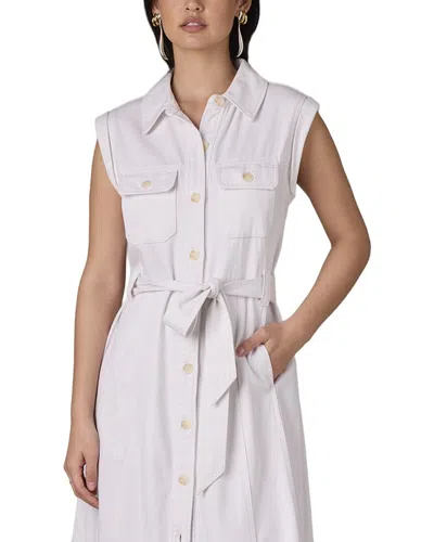 Wit & Wisdom Petite Sleeveless Button Down Midi Dress In White