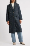 Wit & Wisdom Plaid Coat In Blue