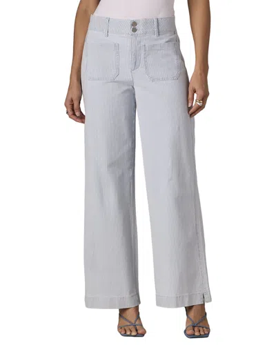 Wit & Wisdom Powder Blue Emma High Rise Patch Pocket Wide Leg Jean In White