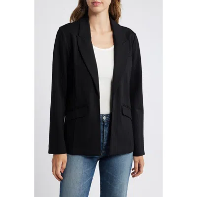 Wit & Wisdom Princess Seam Open Front Blazer In Black