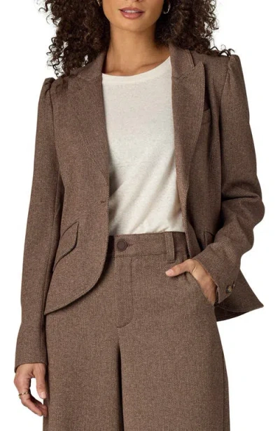 Wit & Wisdom Puff Shoulder Blazer In Multi