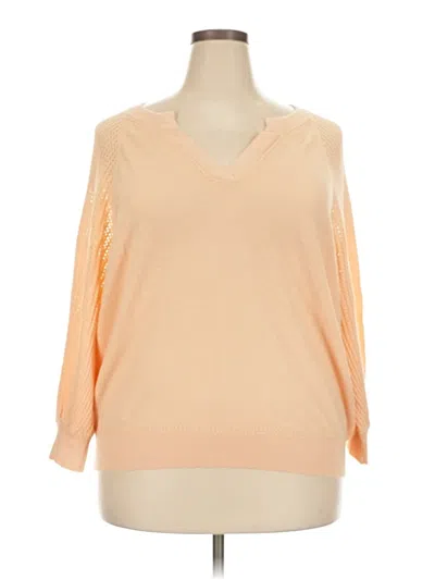 Pre-owned Wit & Wisdom Pullover Sweater In Orange