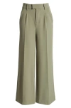 Wit & Wisdom Relaxed Waist Wide Leg Trousers In Dried Thyme