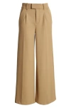 Wit & Wisdom Relaxed Waist Wide Leg Trousers In Hazelnut Cream