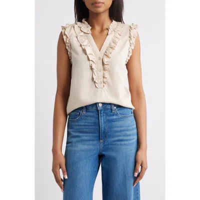 Wit & Wisdom Ruffle Accent Sleeveless Top