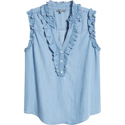 Wit & Wisdom Ruffle Accent Sleeveless Top