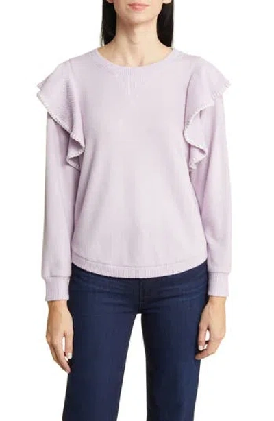 Wit & Wisdom Ruffle Crewneck Sweater