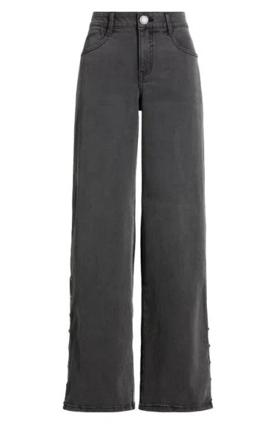 Wit & Wisdom Sam 'ab'solution High Waist Wide Leg Jeans In Black