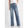 Wit & Wisdom Gracie Skyrise Double Side Seam High Waist Wide Leg Jeans In Blue