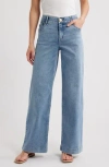 Wit & Wisdom Sam 'ab'solution High Waist Wide Leg Jeans In Blue