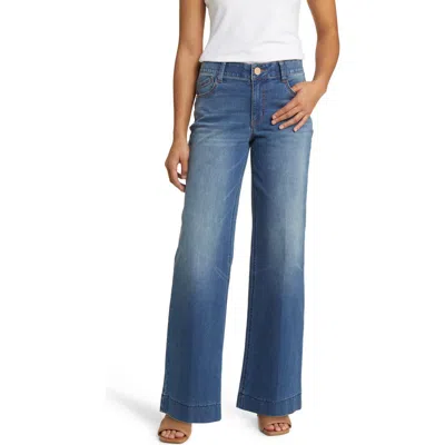 Wit & Wisdom Sam 'ab'solution High Waist Wide Leg Jeans In Blue