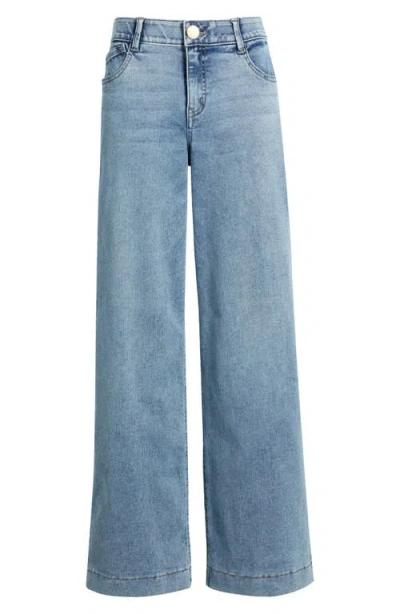Wit & Wisdom Sam 'ab'solution High Waist Wide Leg Jeans In Mid Blue