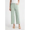 Wit & Wisdom Sam High Waist Ankle Wide Leg Twill Pants In Frosty Mint