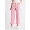 Wit & Wisdom Sam High Waist Ankle Wide Leg Twill Pants In Frosty Orchid