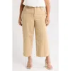 Wit & Wisdom Sam High Waist Ankle Wide Leg Twill Pants In Vintage Walnut