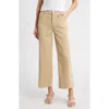 Wit & Wisdom Sam High Waist Ankle Wide Leg Twill Pants In Vintage Walnut