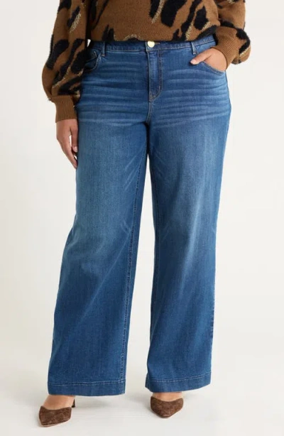 Wit & Wisdom Sam High Waist Wide Leg Jeans In Blue