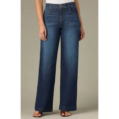 Wit & Wisdom Sam High Waist Wide Leg Jeans In Blue