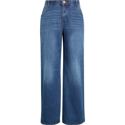 Wit & Wisdom Sam High Waist Wide Leg Jeans In Blue