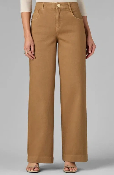 Wit & Wisdom Sam High Waist Wide Leg Jeans In Nude