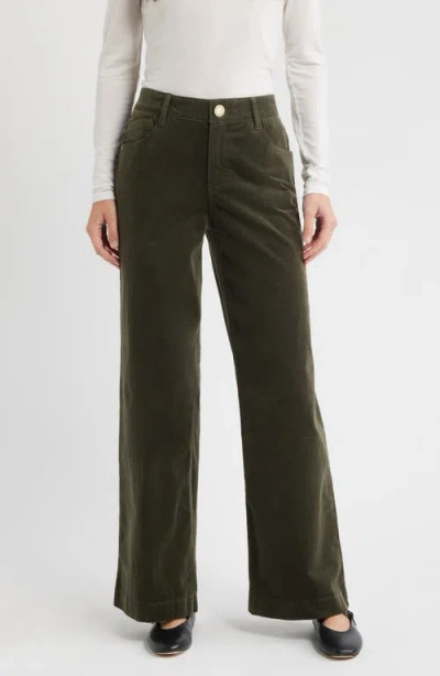 Wit & Wisdom Sam High Waist Wide Leg Jeans In Green
