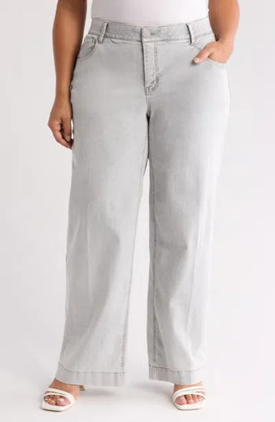 Wit & Wisdom Sam High Waist Wide Leg Jeans In Gray