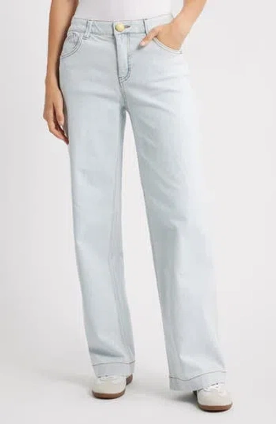 Wit & Wisdom Sam High Waist Wide Leg Jeans In Powder Blue