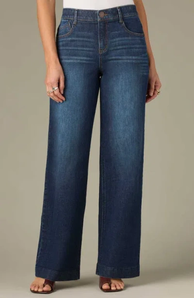Wit & Wisdom Sam High Waist Wide Leg Jeans In Blue
