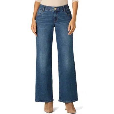 Wit & Wisdom Sam Mid Rise Wide Leg Jeans In Blue