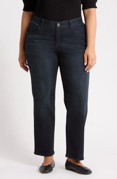 Wit & Wisdom Sawyer Mid Rise Straight Leg Jeans In Blue