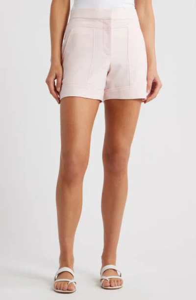 Wit & Wisdom Seamed High Waist A-line Shorts In Pink
